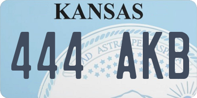 KS license plate 444AKB