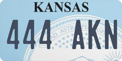 KS license plate 444AKN