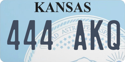 KS license plate 444AKQ