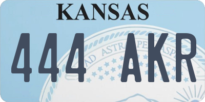 KS license plate 444AKR