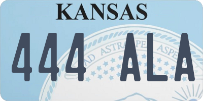 KS license plate 444ALA