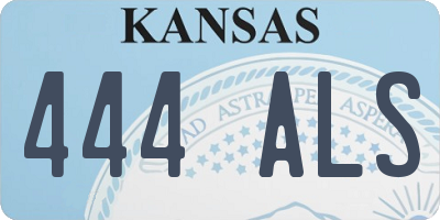 KS license plate 444ALS