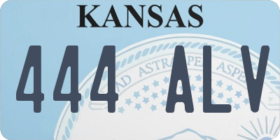 KS license plate 444ALV