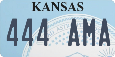 KS license plate 444AMA