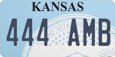 KS license plate 444AMB