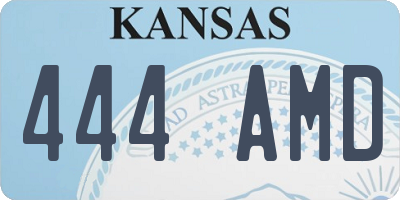 KS license plate 444AMD