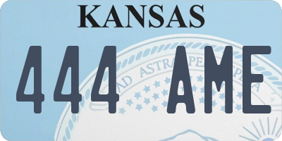 KS license plate 444AME