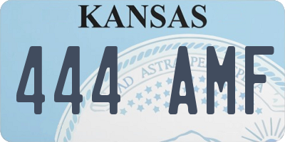 KS license plate 444AMF