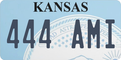 KS license plate 444AMI