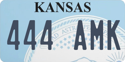 KS license plate 444AMK