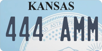 KS license plate 444AMM