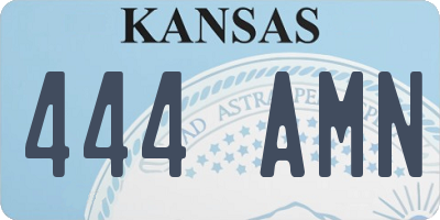 KS license plate 444AMN