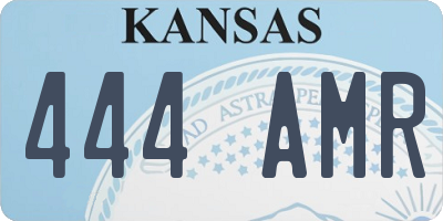 KS license plate 444AMR