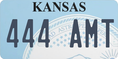 KS license plate 444AMT