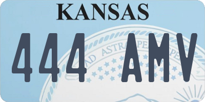 KS license plate 444AMV