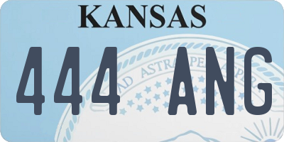 KS license plate 444ANG