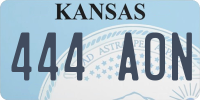 KS license plate 444AON