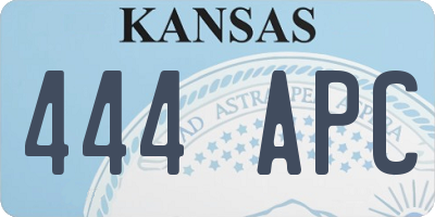 KS license plate 444APC