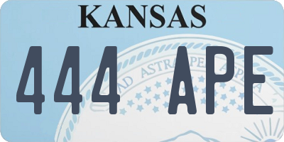 KS license plate 444APE