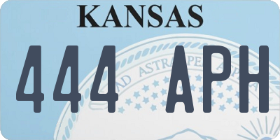 KS license plate 444APH