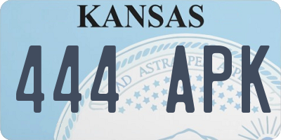 KS license plate 444APK