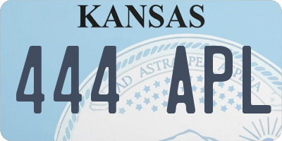 KS license plate 444APL