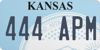 KS license plate 444APM
