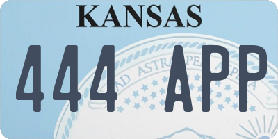 KS license plate 444APP