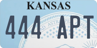 KS license plate 444APT