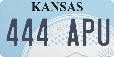 KS license plate 444APU