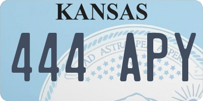 KS license plate 444APY