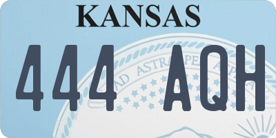KS license plate 444AQH