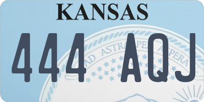 KS license plate 444AQJ