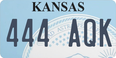 KS license plate 444AQK