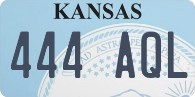 KS license plate 444AQL