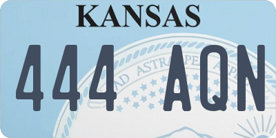 KS license plate 444AQN