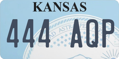 KS license plate 444AQP
