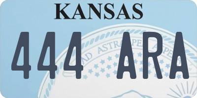 KS license plate 444ARA