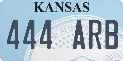 KS license plate 444ARB