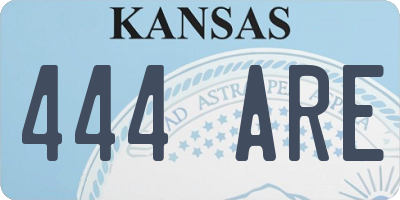 KS license plate 444ARE