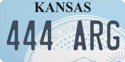 KS license plate 444ARG