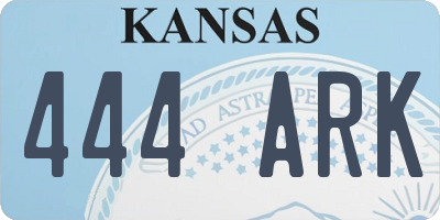 KS license plate 444ARK