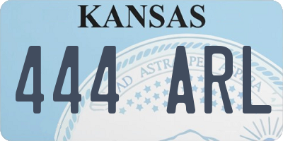 KS license plate 444ARL