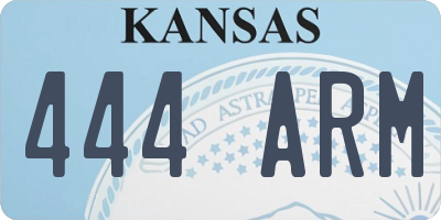 KS license plate 444ARM