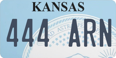 KS license plate 444ARN