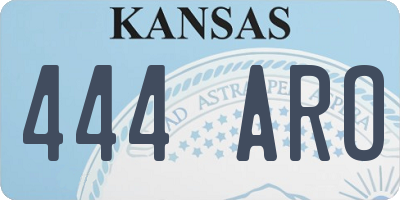 KS license plate 444ARO