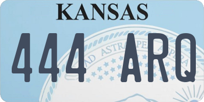 KS license plate 444ARQ