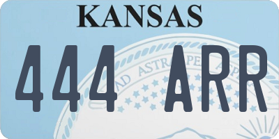 KS license plate 444ARR