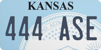 KS license plate 444ASE