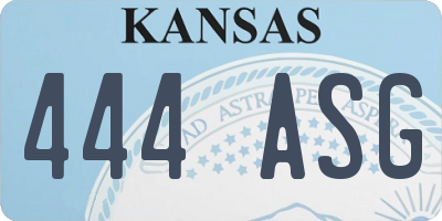 KS license plate 444ASG